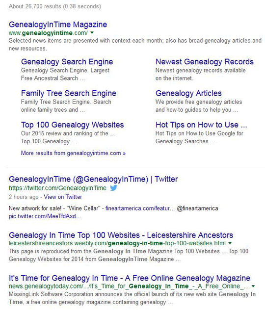 GenealogyInTime